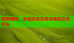 探索暗网：安全匿名交易与信息交流平台