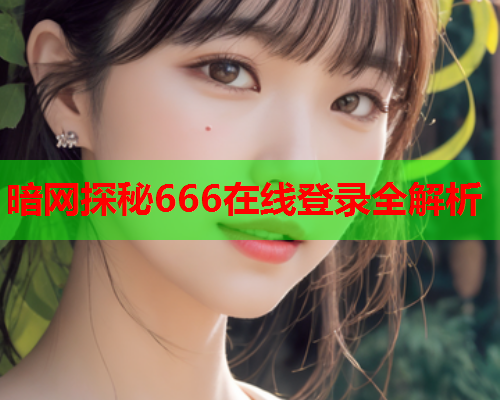 暗网探秘666在线登录全解析