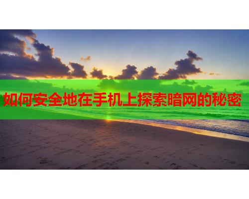 如何安全地在手机上探索暗网的秘密